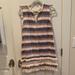 Anthropologie Dresses | Fun Striped Anthro Dress With Fringe | Color: Blue/Red | Size: 6