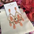 Kate Spade Jewelry | Kate Spade Lantern Quarts Chandelier Earrings | Color: Gold/Red | Size: Os