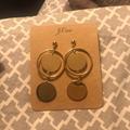 J. Crew Jewelry | J.Crew Dangly Gold Fashion Earrings | Color: Gold/Red | Size: Os