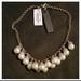 J. Crew Jewelry | J Crew Gold Pearl And Rhinestones Necklace. Nwt | Color: Cream/Gold | Size: Os