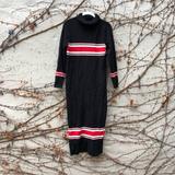 Free People Dresses | Free People Maxi Sweater Dress | Color: Black/Red | Size: L