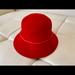 Nine West Accessories | New Nine West Fedora Felt Hat, Stiff Brim, Stylish | Color: Red | Size: Os