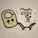 Disney Matching Sets | Disney Mickey Mouse 3-6 Month Onesie Matching Bib | Color: Green/White | Size: 3-6mb