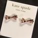 Kate Spade Jewelry | Kate Spade Rose Gold Bow Earrings | Color: Gold/Pink | Size: Os