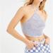 Urban Outfitters Tops | Host Pick New Uo Diamond Halter Tie-Back Cropped Top | Color: Blue/Silver | Size: M