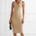 Michael Kors Dresses | Michael Kors Shimmery Gold Knit Bodycon Midi Dress | Color: Gold | Size: Xs