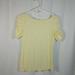 Anthropologie Tops | Little Yellow Button Womens Medium Yellow Top Ruch | Color: Yellow | Size: M