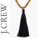 J. Crew Jewelry | J. Crew Black Tassel Pendant Necklace | Color: Black/Gold | Size: Os