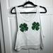 Pink Victoria's Secret Tops | Never Worn Victoria Secret Pink Crop Top | Color: Green/White | Size: L