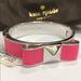 Kate Spade Jewelry | Kate Spade Lock In Bow Bangle Bracelet | Color: Pink/Silver | Size: Os