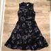 Kate Spade Dresses | Kate Spade Night Rose Velvet Dress | Color: Black/Blue | Size: 6