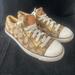 Coach Shoes | Coach Gema Brown W/Gold Signature Sneakers (7.5) | Color: Brown/Gold | Size: 7.5