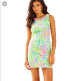 Lilly Pulitzer Dresses | Lilly Pulitzer Mila Shift Dress | Color: Green/Pink | Size: 00