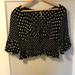 Free People Tops | Free People Polka Dot Blouse | Color: Black/White | Size: Xs