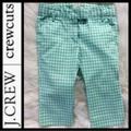 J. Crew Bottoms | J.Crew Crewcuts Gingham Skinny Pant | Color: Green/White | Size: 2tg