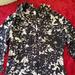 J. Crew Tops | J Crew Black And White Floral Top Size 2 | Color: Black/White | Size: 2