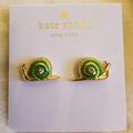 Kate Spade Jewelry | Katespade Garden Partysnail Earrings1 | Color: Gold/Green | Size: Os