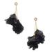 Kate Spade Jewelry | Kate Spade In Full Bloom Feather Tassel Earrings | Color: Black/Gold | Size: Os