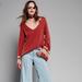 Free People Sweaters | Free People Brick Lane V Neck Sweater | Color: Orange/Red | Size: S