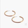 J. Crew Jewelry | J.Crew Two Tone Pave Hoops | Color: Gold/Pink | Size: 2”