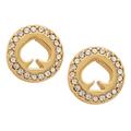Kate Spade Jewelry | Kate Spade Spot The Spade Crystal Halo Earrings | Color: Gold | Size: Os