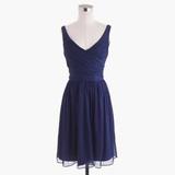 J. Crew Dresses | Jcrew Heidi Dress In Silk Chiffon Navy | Color: Blue | Size: 2