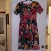 Lularoe Dresses | Lularoe Amelia Floral Print Dress With Pockets | Color: Black | Size: L