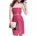 J. Crew Dresses | J. Crew Ella Red/Coralpurple Print Strapless Dress | Color: Purple/Red | Size: 2