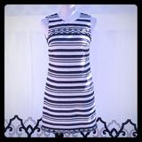 J. Crew Dresses | J. Crew Nautical Tank Top Dress Navy Stripe 0 | Color: Blue/Cream | Size: 0