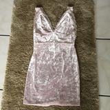 Free People Dresses | Free People Velvet And Lace Pink Dress | Color: Pink | Size: Xs