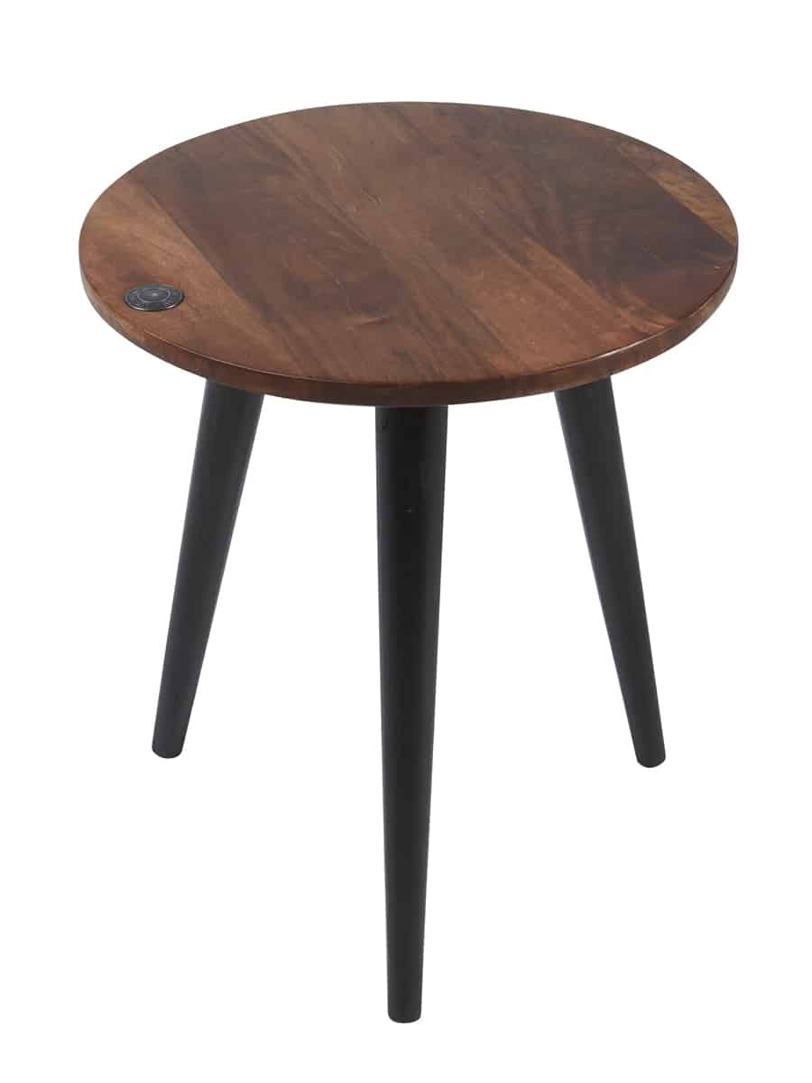 MiaMöbel Beistelltisch 'Tom Tailor', rund 40 cm Massivholz, Metall Mango Modern Indien Indisch