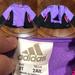 Adidas Jackets & Coats | Hooded Sports Girl Track Jack | Color: Black/Purple | Size: 2tg