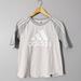 Adidas Tops | Adidas Graphic T-Shirt - Small | Color: Cream/Gray | Size: S