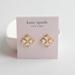 Kate Spade Jewelry | Kate Spade Logo Demi Fine Spade Flower Studs | Color: Gold/White | Size: Os