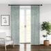 Colcha Linens Bella Drapery Linen Damask Room Darkening Pinch Pleat Single Curtain Panel Metal in Green/Blue | 96 H in | Wayfair CPP-LL-AQ-PPP-NS