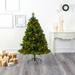 The Holiday Aisle® Green Pine Artificial Christmas Tree w/ Clear Lights in Green/White | 60 H x 41 W in | Wayfair AB5B566A50E6459CAEE693AB23A55CDF