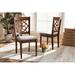 Alcott Hill® Vidalia Queen Anne Back Side Chair in Grey/Walnut Wood/Upholstered in Brown | 37.4 H x 18.7 W x 20.3 D in | Wayfair