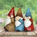 Exhart See No, Hear No, Speak No Evil Wood Look Garden Gnomes Statue, 8 Inch Resin/Plastic | 8.7 H x 11.6 W x 5.1 D in | Wayfair 18130-RS