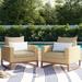 Birch Lane™ McDougal Patio Chair w/ Sunbrella Cushions in Brown | 32 H x 32 W x 32 D in | Wayfair DFAE588782B049C8AE295BB024E78EAB