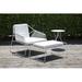 OASIQ Sandur Patio Chair w/ Cushions, Stainless Steel in Pink/Gray/White | 28.56 H x 32 W x 30 D in | Wayfair 3001020101081-CB