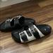 Zara Shoes | Big Buckle Black And White Sandals | Color: Black/White | Size: 9