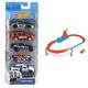 Hot Wheels 01806 5er Pack 1:64 Die-Cast Fahrzeuge Geschenkset,je 5 Spielzeugautos,zufällige Auswahl, ab 3 Jahren+GJM75 -Speed Boost Champion Trackset zum Antreten gegen Freunde, Action-Sets für Kinder