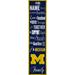 Michigan Wolverines 6'' x 24'' Personalized Family Banner Sign