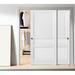 Standard Door - SARTODOORS Lucia Paneled Wood Sliding Closet White Doors Wood in Brown/White | 96 H x 64 W in | Wayfair LUCIA31DBD-BEM-6496