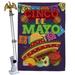 Breeze Decor Cinco De Mayo 2-Sided Polyester 40" H x 28" W Flag set in Blue/Red | 40 H x 28 W x 4 D in | Wayfair BD-SW-HS-115113-IP-BO-02-D-US16-BD