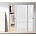 Standard Door - SARTODOORS Lucia Paneled Wood Sliding Closet White Doors Wood in Brown/White | 96 H x 84 W in | Wayfair LUCIA31DBD-BEM-8496