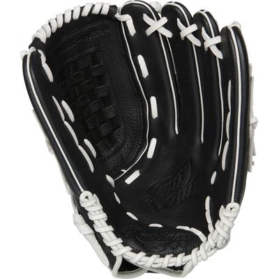 Rawlings Shut Out 13" Basket Web Fastpitch Softball Glove - Right Hand Throw Black/White