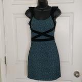 Free People Dresses | Free People Black And Green Mini | Color: Black/Green | Size: Xs