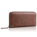 Mens Vintage Leather Zip Around Long Wallet RFID Blocking Phone Clutch Passport Checkbook Wallet (2020 Release)(Brown)