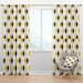 Design Art Mid-Century Design II Geometric Semi-Sheer Thermal Rod Pocket Single Curtain Panel Polyester/Linen | 84 H in | Wayfair CTN24011-52-84